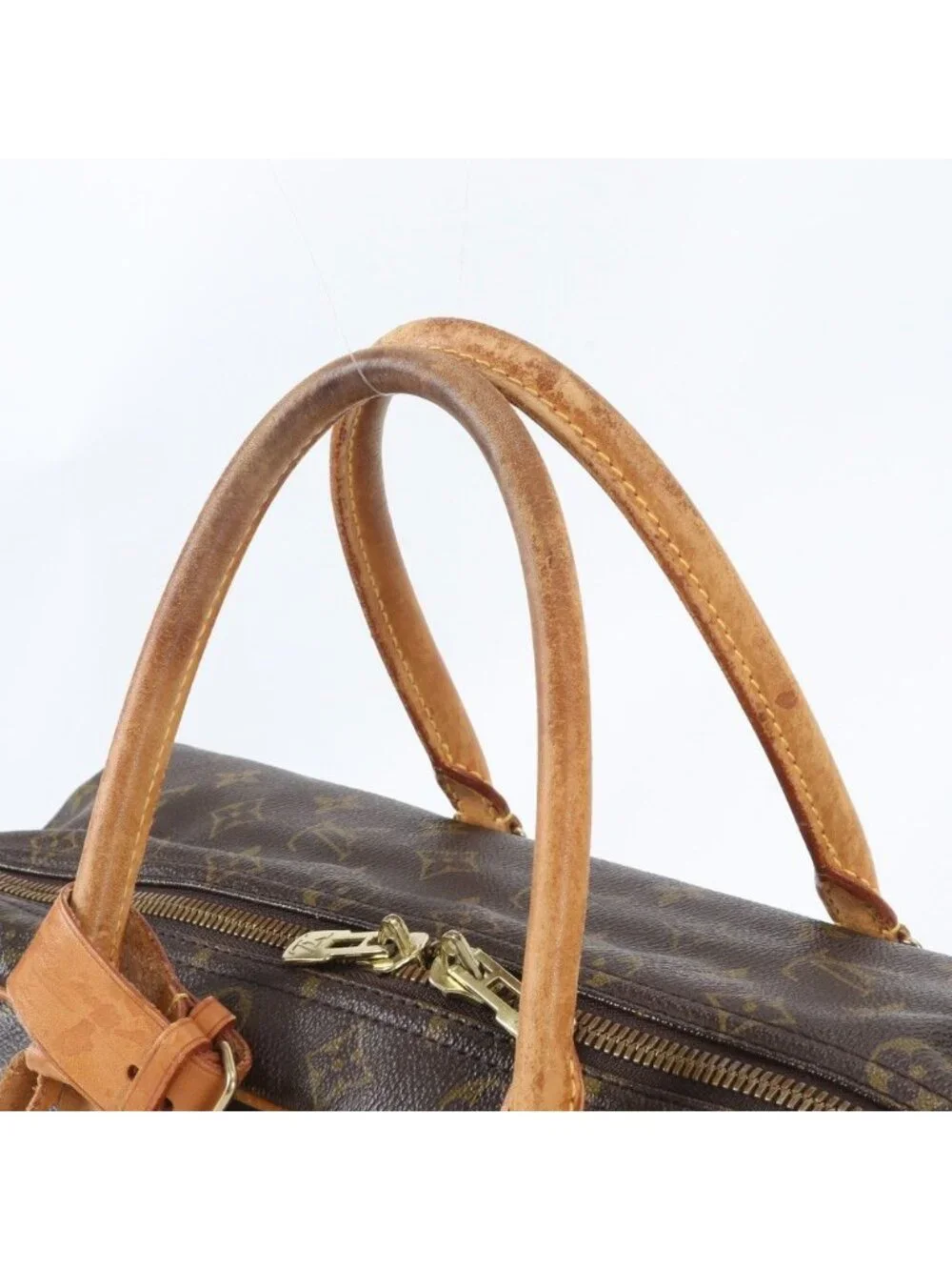 Louis Vuitton Monogram Sirius 45 Leather Boston Bag Tote Travel